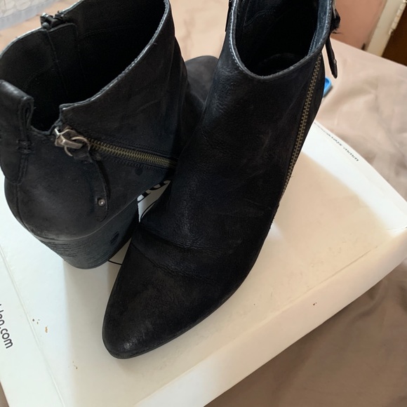 Steve Madden Black Suede Booties - Picture 2 of 5